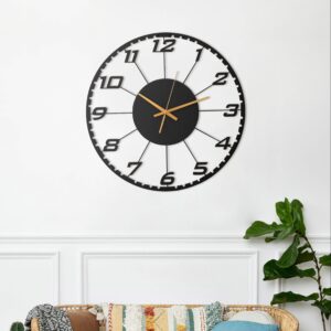 Modern Oversize Black Wall Clock