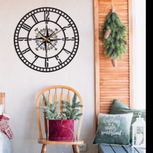 Silent Metal Wall Clock/Aesthetic Room Wall Art Decor