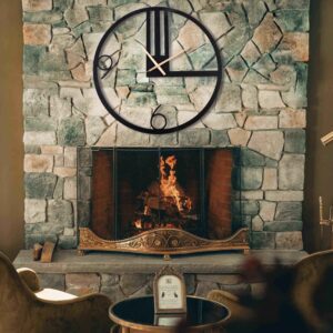 Black Minimalist Clock, Large Wall Clock, Modern Wall Clock, Unique Wall Clock, Small Metal Wall Clock, Farmhouse Clock, Clocks For Wall