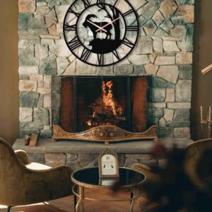 Deer Oversize Metal Wall Clock