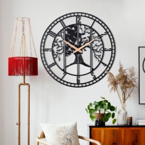 Modern Four Season Tree Silent Wall Clock