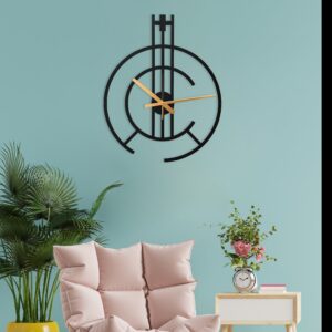 Modern Black C Wall Clock