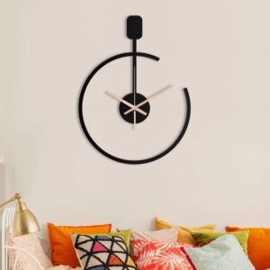 Living Room Wall Clock Black C