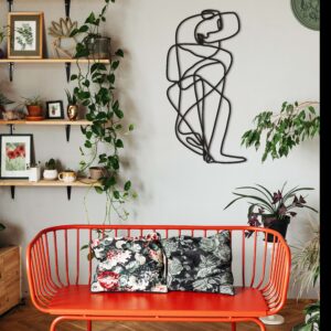 Oversize Metal Modern Wall Decor/Living Room Wall Decor Anniversary Gift New Home Gift Wedding Gift