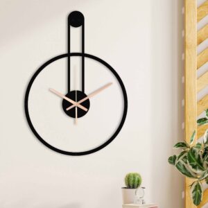 Minimalist Clock, Modern Wall Clock, Black Wall Clock, Silent Wall Clock, Oversized Wall Clock, Office Metal Wall Clock, Clocks For Wall