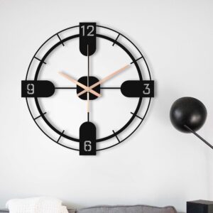 Minimalist Clock, Unique Wall Clock, Silent Wall Clock, Oversized Wall Clock, Modern Metal Wall Clock, Silent Wall Clock, Laser Cut Clock