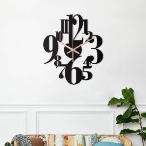 Large Black Wall Clock, Silent Wall Clock, Modern Wall Clock, Home Decor And Gifts, Unique Wall Clock, Metal Wall Clock, Clocks For Wall