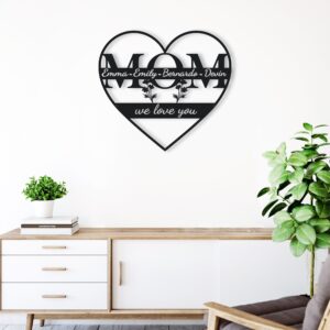 Personalized Mothers Day Gift, Custom Wall Decor, Personalized Mothers Day Metal Wall Decor, Aesthetic Living Room Metal Home Decor Wall Art