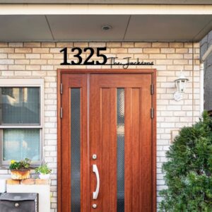 House Name Number Signs, Door Number Plaques, Personalized Wall Decor, Custom Aesthetic Outdoor Home Decor, Metal Wall Decor
