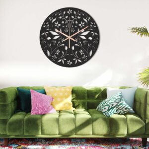 Flower Clock, Modern Wall Clock, Silent Wall Clock, Small Wall Clock, Unique Wall Clock, Metal Wall Clock, Farmhouse Clock, Clocks For Wall