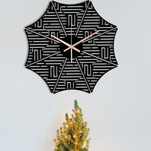 Geometric Wall Clock, Oversized Wall Clock, Decorative Clock, Metal Wall Clock, Large Outdoor Clock, Unique Wall Clock, Clocks For Wall