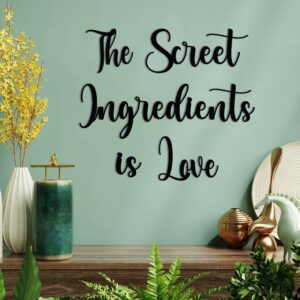 The Secret Ingredient is Love Metal Wall Art, Cozy Kitchen Metal Wall Letters, Kitchen Wall Decor, Housewarming Gift