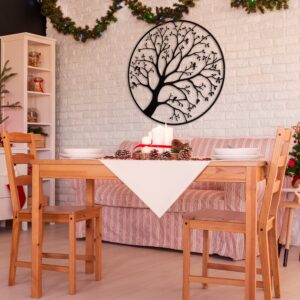 Tree in Autumn Metal Wall Decor, Oversized Room Wall Decor, Farmhouse Wall Hangings Decor, Officiant Gift