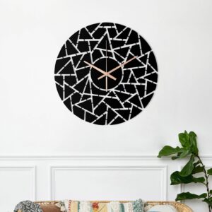 Unique Wall Clock, Modern Wall Clock, Decorative Clock, Oversized Wall Clock, Home Decor And Gifts, Large Black Wall Clock, Laser Cut Clock