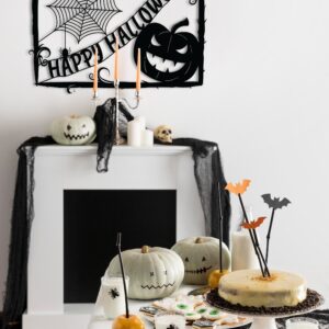 Halloween Pumpkin Metal Decor, Spider Web Decor, Pumpkin Metal Wall Decor, Modern Halloween Decor, Cool Halloween Decor, Gothic Furniture