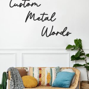 Metal Custom Wall Decor, Custom Metal Gift, Metal Script Words, Personalized Decor, Custom Name Script, Metal Wall Sign