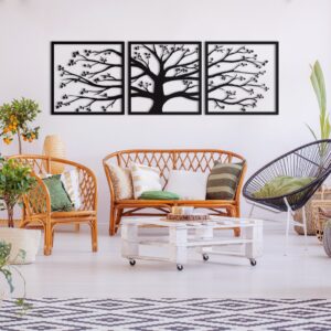 Tree Autumn Home Decore, New Home Fall Decor, Wall Art Set Of 3, Extra Large Wall Decore, Nature Wall Art, Metal Wall Decor, Farmhouse Decor