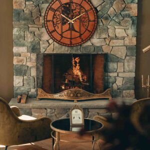 Metal And Wood Clock, Metal Wall Clock, Oversized Wall Clock, Farmhouse Wall Clock, Unique Wall Clock, Big Wall Clock, Clocks For Wall