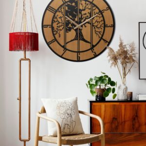 Metal And Wood Clock, Oversized Wall Clock, Farmhouse Wall Clock, Unique Wall Clock, Big Wall Clock, Silent Wall Clock, Clocks For Wall