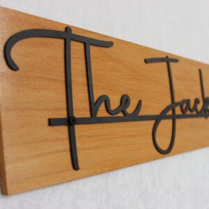 Wood Wall Decor, Metl Wall Decor, House Name Sign, Family Metal Sign, Last Name Metal Sign, Wedding Gift, Custom Wall Decor