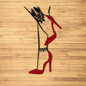 Shoes Wall Decor, Heeled Shoes Metal Wall Decor, Metal Sensual Art, Woman Wall Art, Wall Hangin Decor, Louboutin Heel, Bedroom Decor