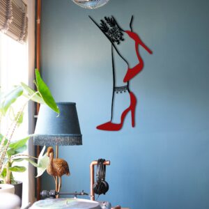 Shoes Wall Decor, Heeled Shoes Metal Wall Decor, Metal Sensual Art, Woman Wall Art, Wall Hangin Decor, Louboutin Heel, Bedroom Decor