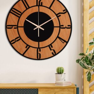 Metal And Wood Clock, Silent Wall Clock, Oversized Wall Clock, Farmhouse Wall Clock, Unique Wall Clock, Big Wall Clock, Clocks For Wall
