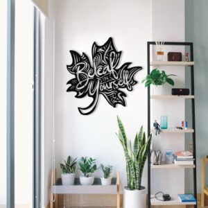 Motivational Leaf Oversize Wall Decor/Living Room Wall Decor Anniversary Gift New Home Gift Wedding Gift