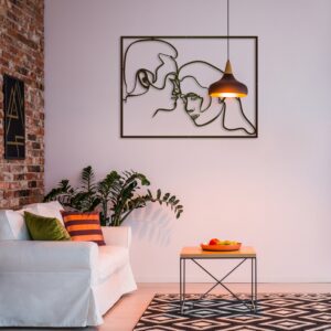 Couple Modern Oversize Wall Decor/Living Room Wall Decor Anniversary Gift New Home Gift Wedding Gift