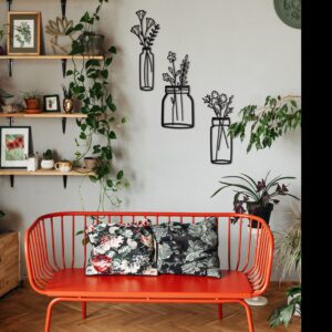 Aesthetic Metal Flowers Wall Decor/Tree of Life Oversized Patio Wall Art/Living Room Wall Decor Anniversary Gift New Home Gift Wedding Gift