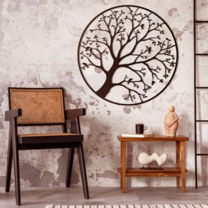 Tree in Autumn Metal Wall Decor/ Modern Large Metal Wall Art/Metal Tree Decor /Mothers Day Gift New Home Gift House Living Room Wall Decor